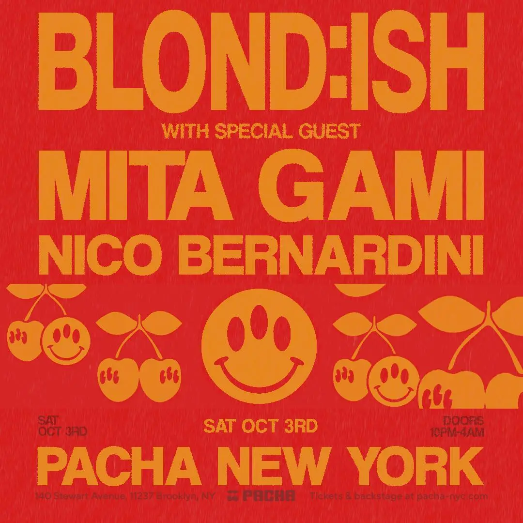 BLOND:ISH + Special Guest Mita Gami flyer